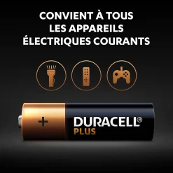 Duracell Pile alcaline AA (LR6) Plus, lot de 12