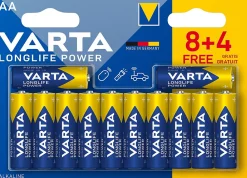 Varta Pile alcaline AA (LR6) Long-life Power, lot de 12