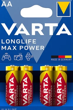 Varta Pile alcaline AA (LR6) Long-life Max Power, lot de 4