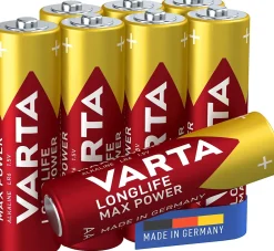 Varta Pile alcaline AA (LR6) Long-life Max Power, lot de 8