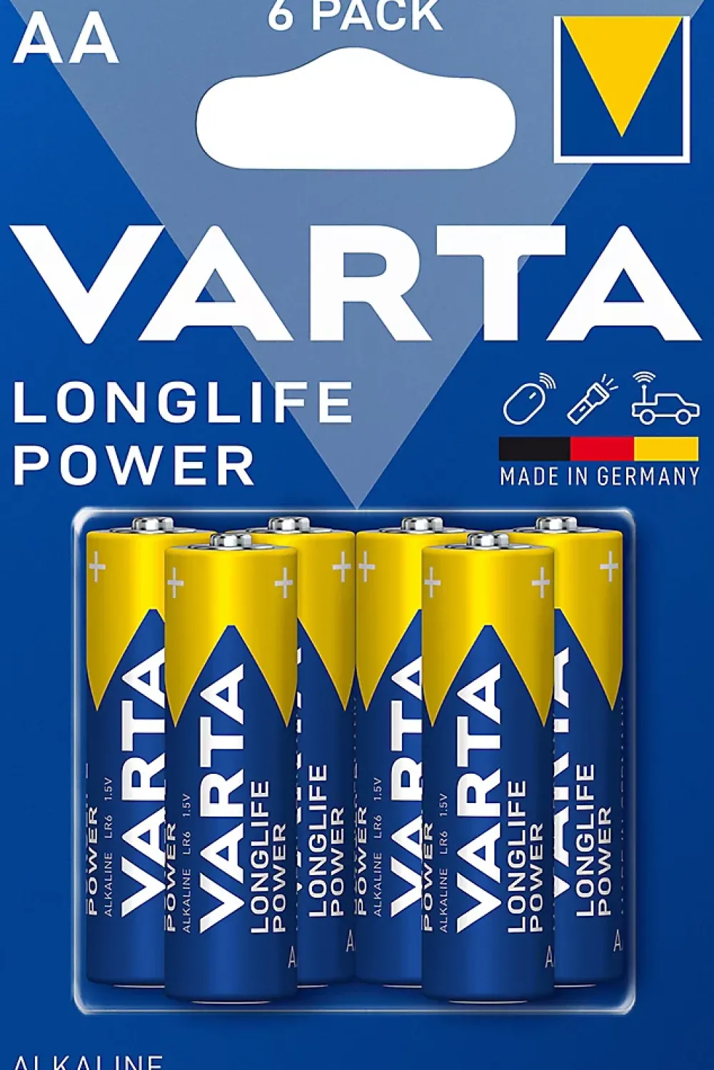 Varta Pile alcaline AA (LR6) Long-life Power, lot de 6