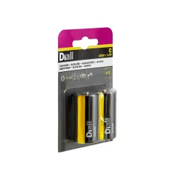 Diall Pile C|Pile Alcaline-Pile alcaline C (LR14) , lot de 2