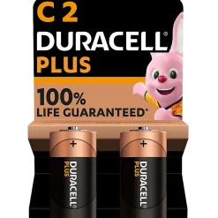 Duracell Pile C|Pile Alcaline-Pile alcaline C (LR14) Plus, lot de 2