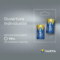 Varta Pile alcaline C (LR14) Long-life Power D, lot de 2