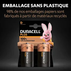 Duracell Pile alcaline D (LR20) Plus, lot de 2