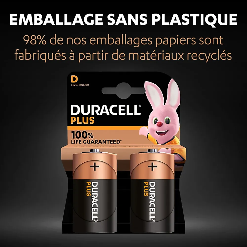 Duracell Pile alcaline D (LR20) Plus, lot de 2