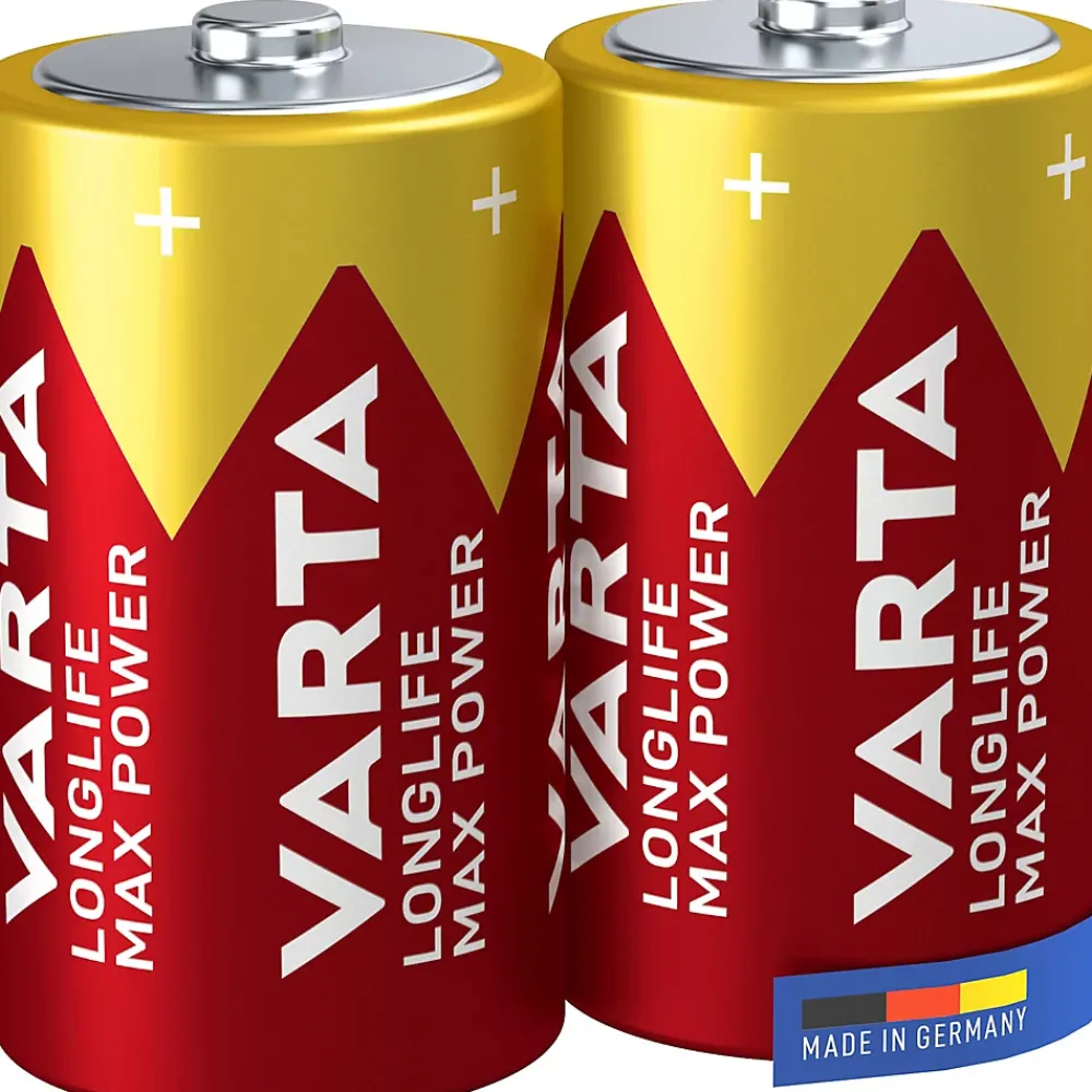 Varta Pile D|Pile Alcaline-Pile alcaline D (LR20) Long-life Max Power D, lot de 2