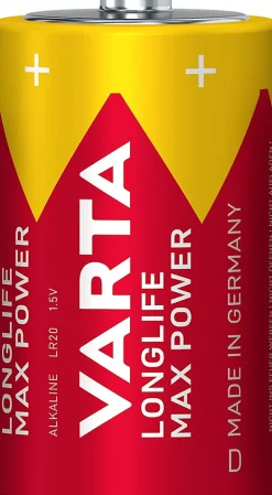 Varta Pile D|Pile Alcaline-Pile alcaline D (LR20) Long-life Max Power D, lot de 2