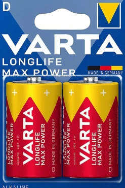 Varta Pile D|Pile Alcaline-Pile alcaline D (LR20) Long-life Max Power D, lot de 2