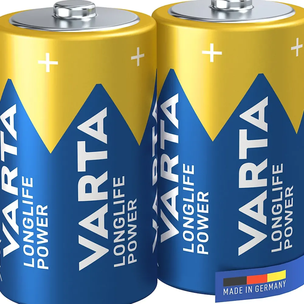 Varta Pile alcaline D (LR20) Long-life Power D, lot de 2