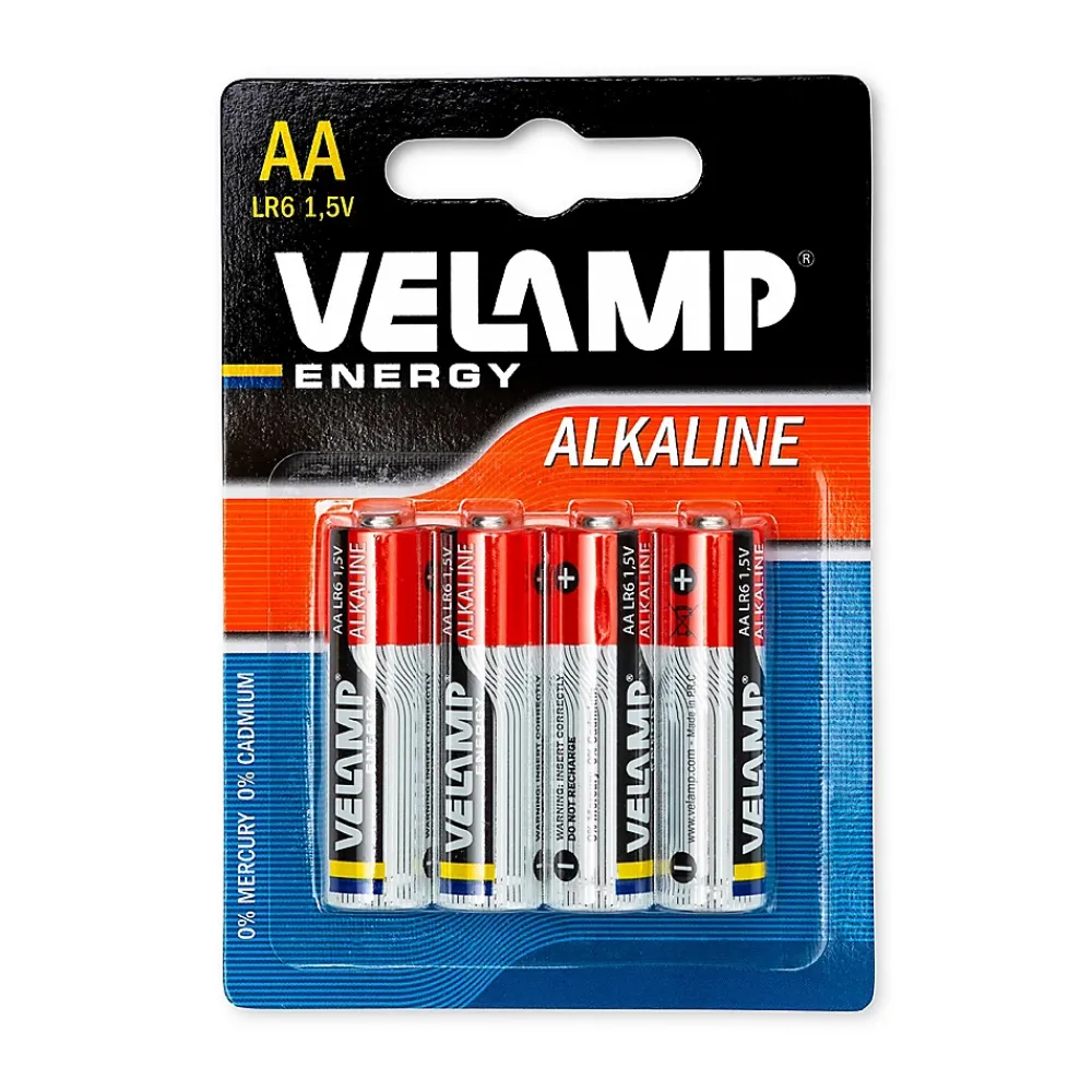 Velamp Pile alcaline, LR6 AA, 1,5 V - blister de 4