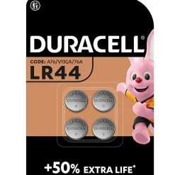 Duracell Pile Alcaline-Pile alcaline LR44 , lot de 4