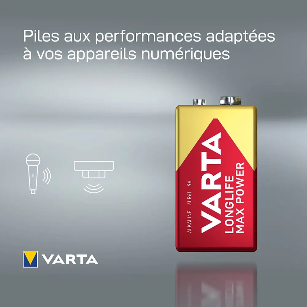 Varta Pile alcaline 9V (PP3) Long-life Max Power