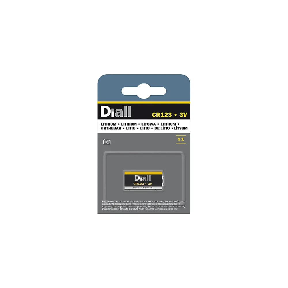 Diall Pile Lithium-Pile au lithium CR123A (CR17345)