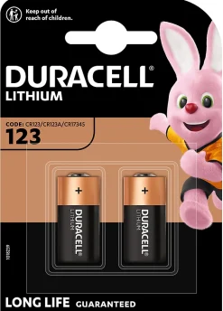 Duracell Pile Lithium-Pile au lithium CR123 , lot de 2