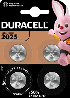 Duracell Pile Cr2025|Pile Lithium-Pile au lithium CR2025 , lot de 4
