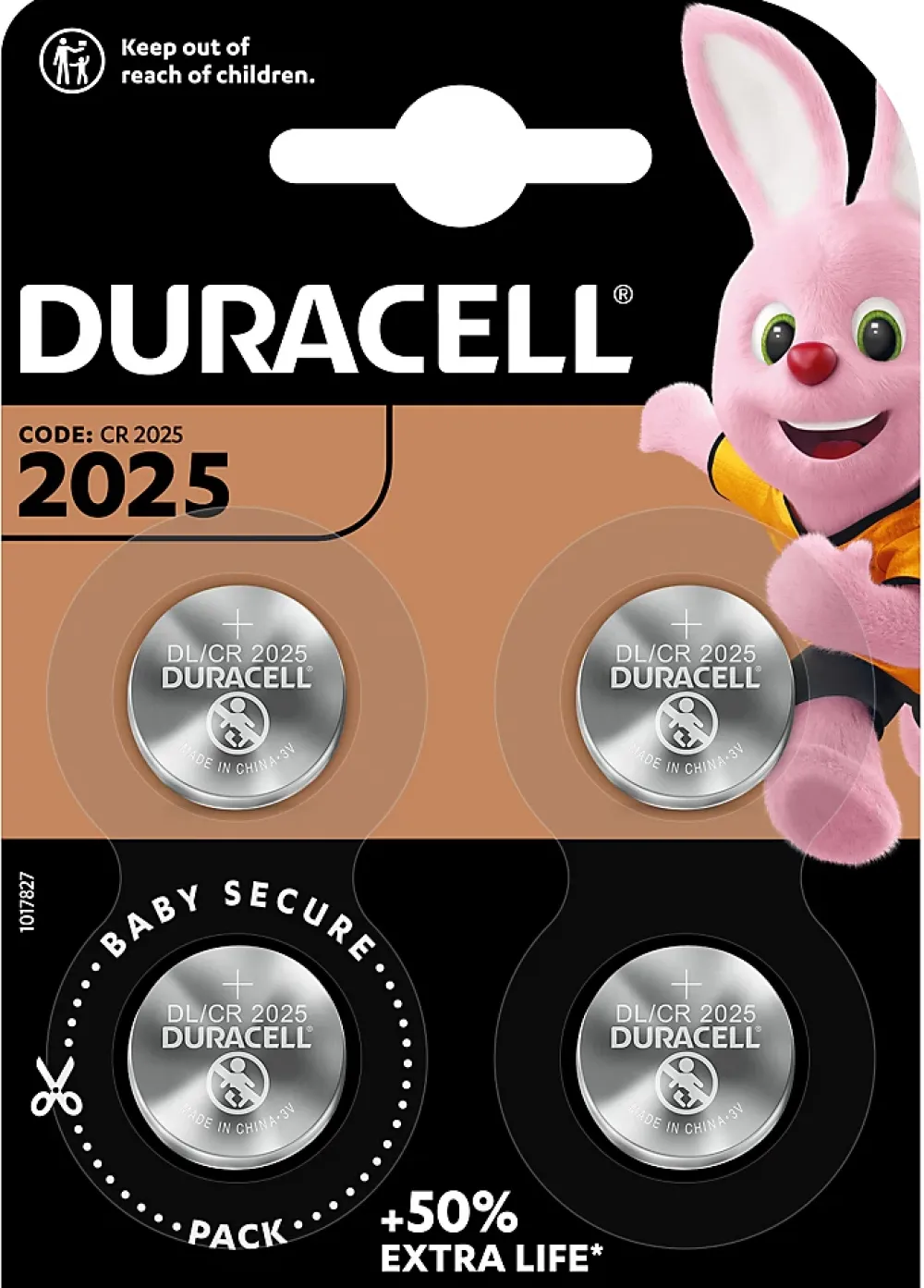 Duracell Pile Cr2025|Pile Lithium-Pile au lithium CR2025 , lot de 4