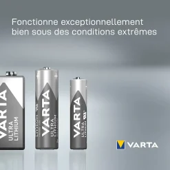 Varta Pile Lithium-Pile au lithium 9V (PP3) , lot de 1