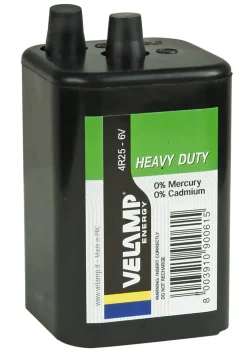 Velamp Pile Aa-Pile carrée 4R25 hautes performance, 6V, saline