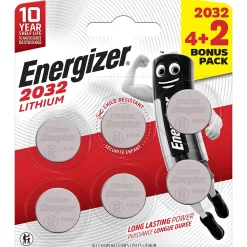 Energizer Pile Cr2032-Pile Lithium vendue par 6 CR2032 3V