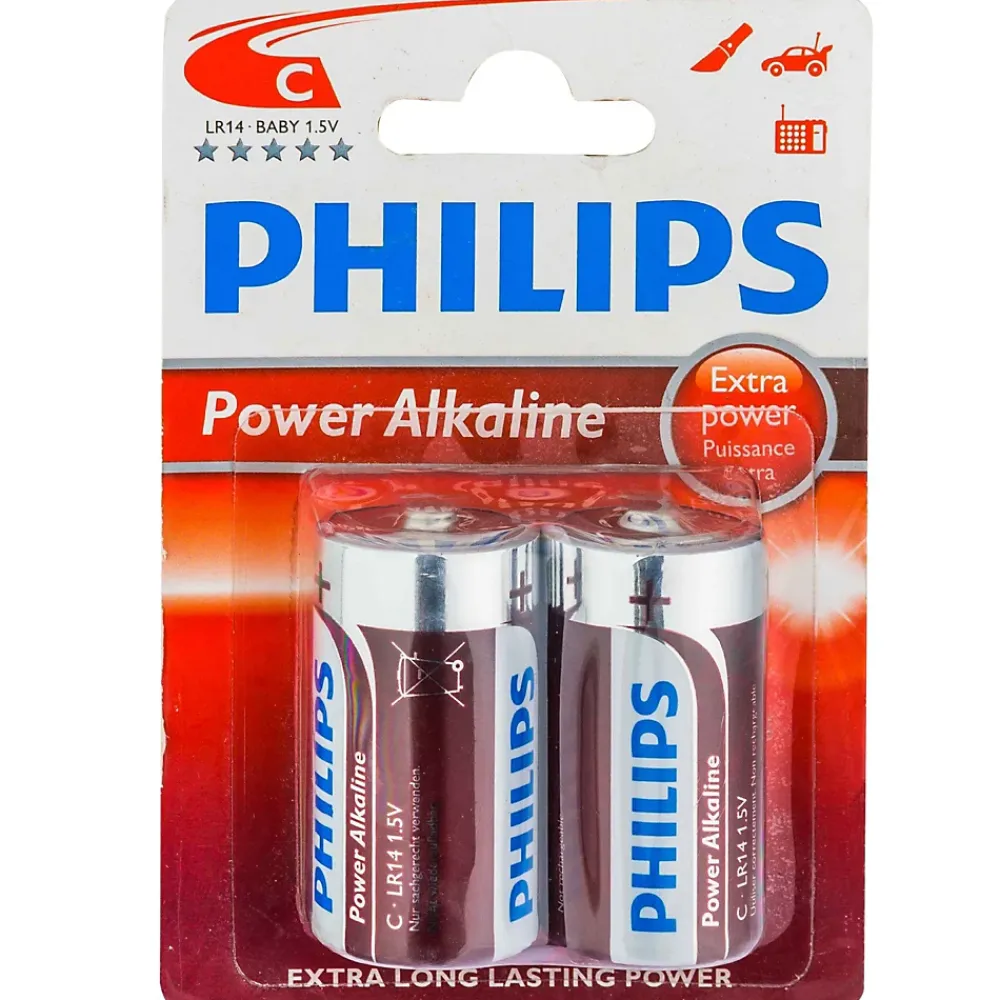 Philips Pile C|Pile Alcaline-Pile lr14 c alcaline 2pcs