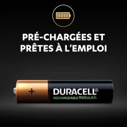 Duracell Pile Lr03|Pile Aaa-Pile rechargeable AAA (LR03) 900Mah, lot de 4