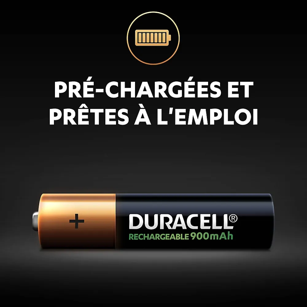 Duracell Pile Lr03|Pile Aaa-Pile rechargeable AAA (LR03) 900Mah, lot de 4