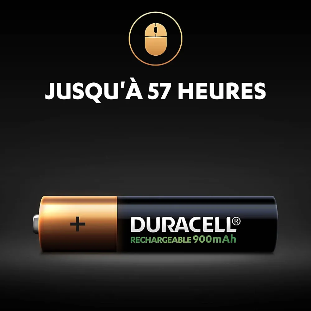Duracell Pile Lr03|Pile Aaa-Pile rechargeable AAA (LR03) 900Mah, lot de 4