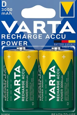 Varta Pile D|Pile Rechargeable-Pile rechargeable Ni-MH D (LR20) , lot de 2
