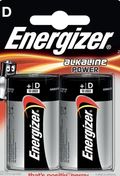Velamp Piles Alcalines Energizer LR20 D 1.5V Lot de 2 pour Énergie Durable