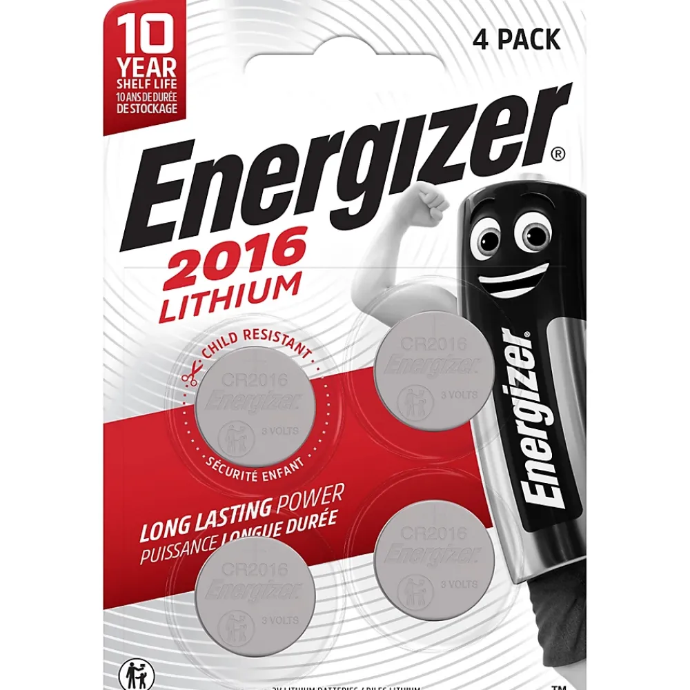 Energizer 4 Piles bouton au lithium 2016 3V