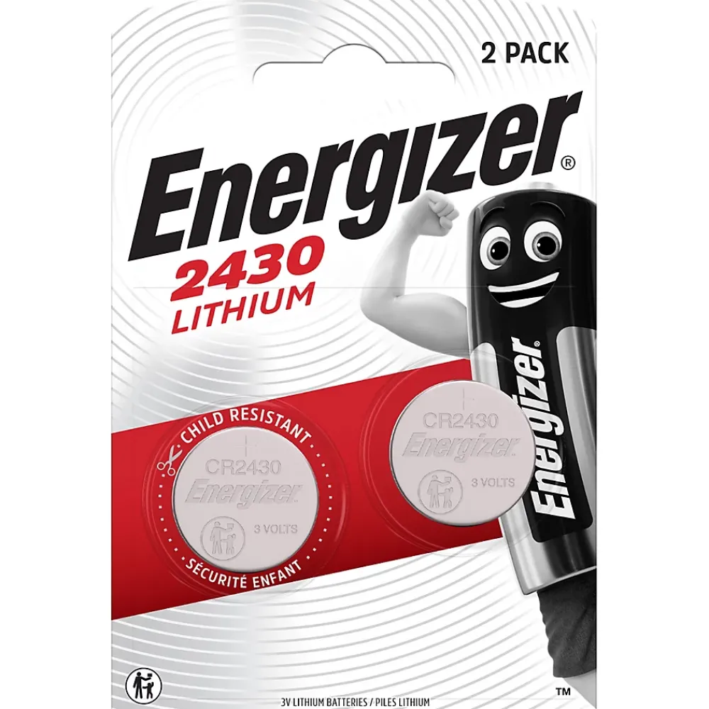 Energizer 2 piles bouton lithium 2430 3V
