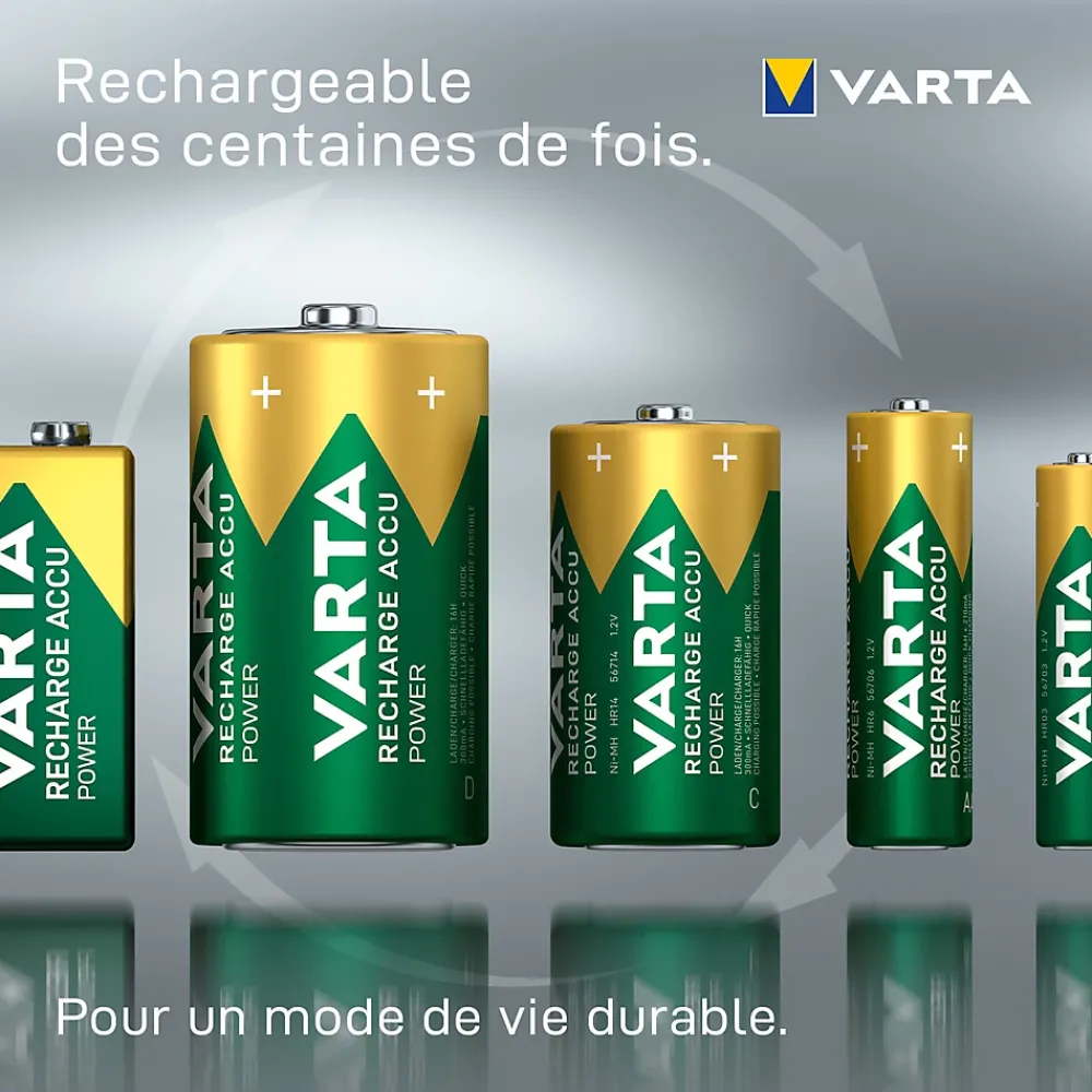 Varta 2 Piles rechargeables Ni-MH C (HR14)