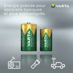 Varta 2 Piles rechargeables Ni-MH C (HR14)