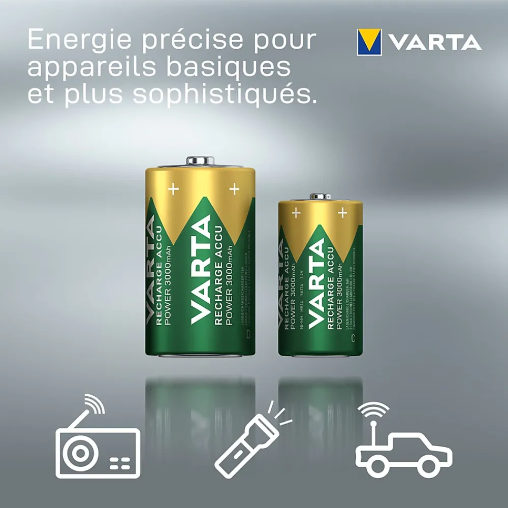 Varta 2 Piles rechargeables Ni-MH C (HR14)