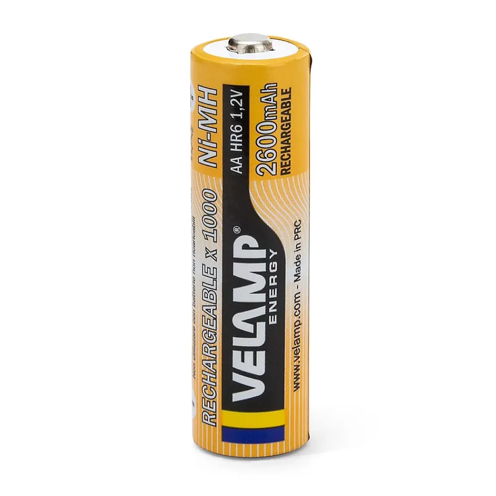 Velamp Pile Aa|Pile Alcaline-2 piles rechargeables ni-mh stilo AA 2600 mAh