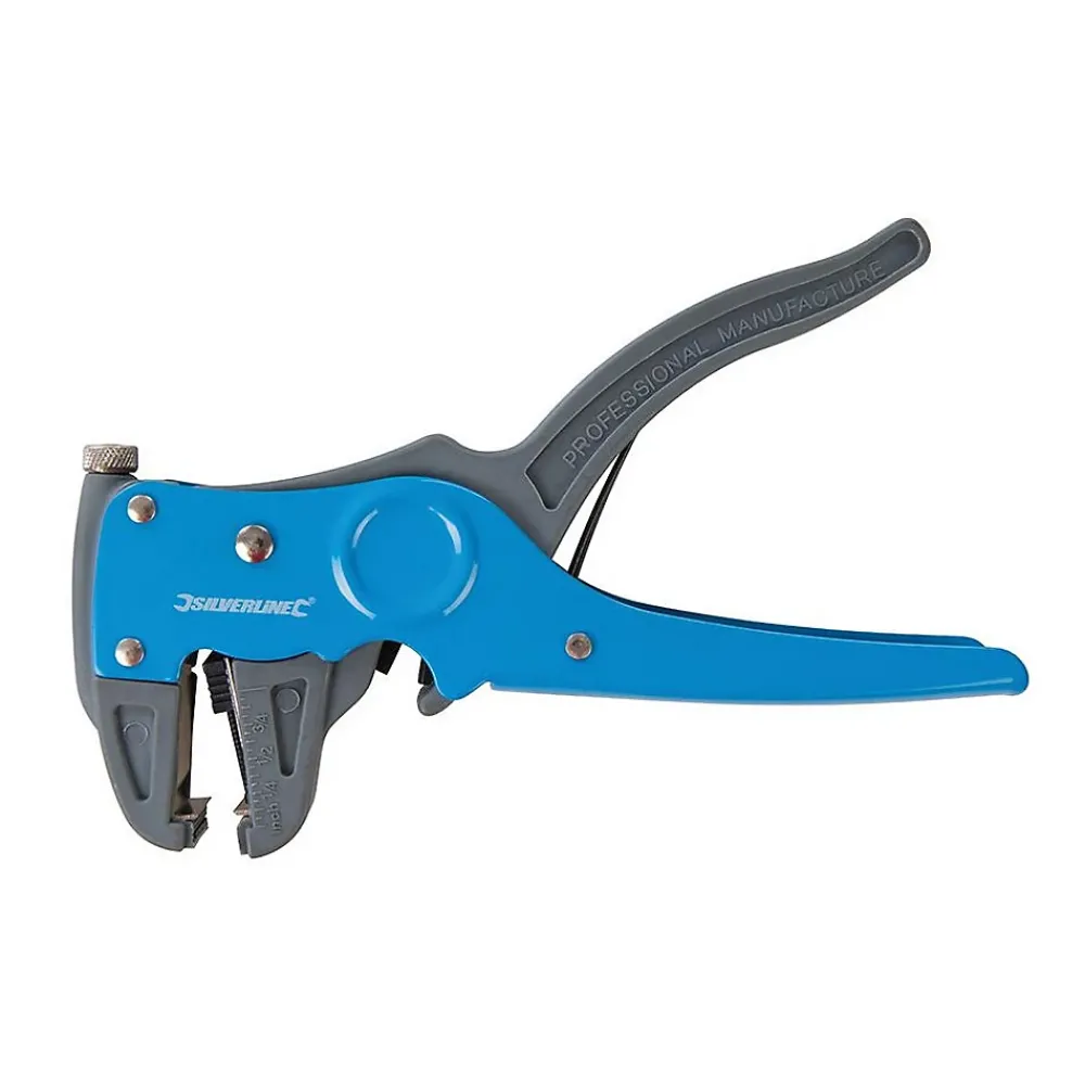 Silverline Pince À Dénuder-Pince à Dénuder Ajustable 2-en-1 170 mm - Outil Pratique pour Électriciens - Précision et Efficacité -
