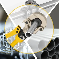 Teeno Tire-Fil-Pince à sertir multi-couches jaune 100kN pour raccords : TH16, 20, 26, 32