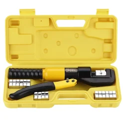 Teeno Tire-Fil-Pinces à Sertir Hydrauliques 10T avec 9 Matrices Hexagonales, Course de 12mm