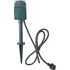 LAP Prise Programmable-Piquet de jardin 2 prises programmables