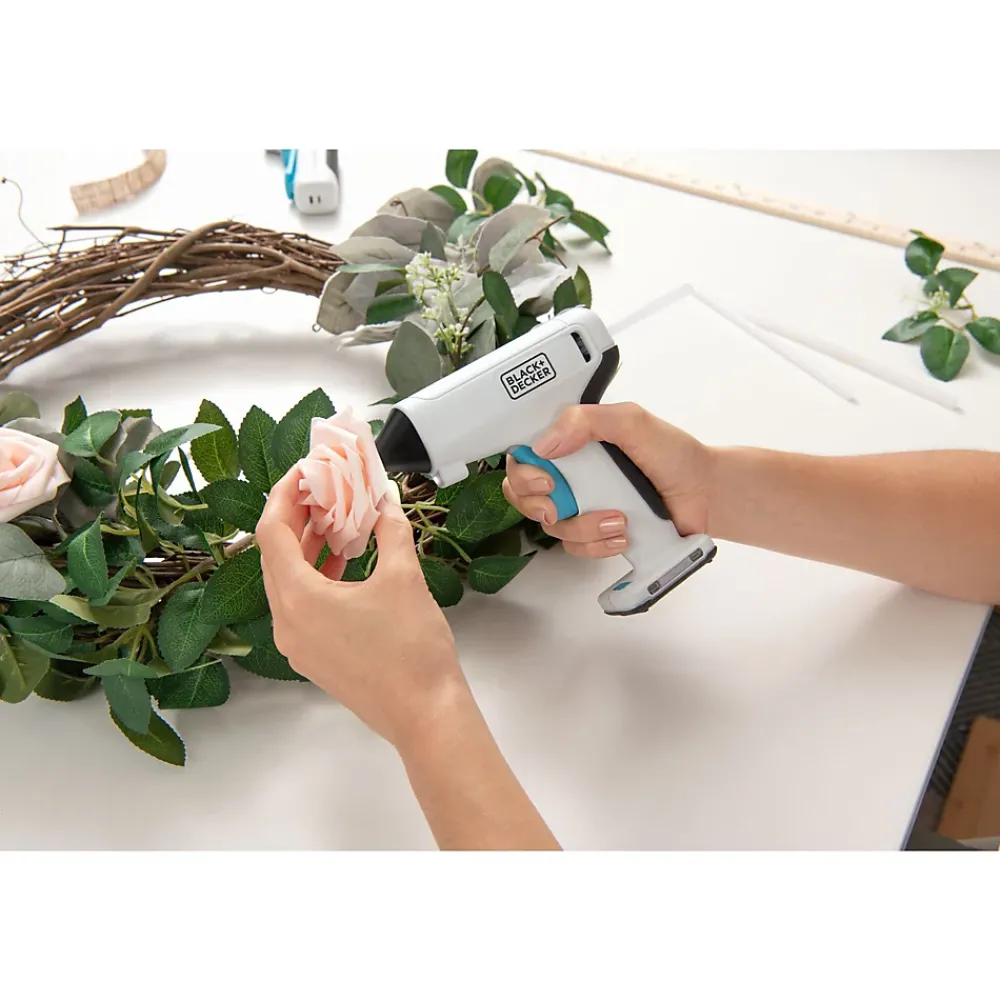 Black+Decker Pistolet À Colle-Pistolet À Colle Sans Fil 3,6V - BCGL115-XJ - Avec 20 Sticks De Colle