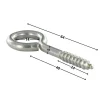 Vis Express Piton Bois 5X40 Filetée sur 24 Longueur total 64 Oeil 14 Inox A2 - 10 pièces