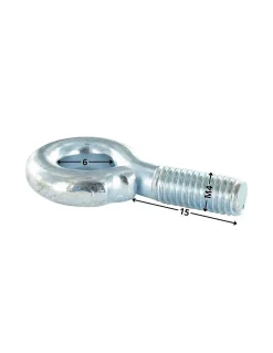 Vis Express Piton À Visser-Piton Métaux M4X15 Diamètre Oeil 6 Acier zingué - 10 pièces