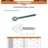 Vis Express Piton Métaux M8X50 Diamètre Oeil 10 à 12 Acier zingué - 1 pièce
