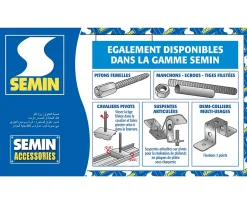 Semin Piton À Visser-Pitons Mâles , Boite de 100 (lot de 2)