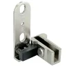 Diall 2 pivots pour porte verre Métal nickelé l.36 x H.16mm