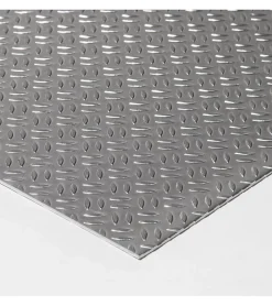 Alucouleur Plaque Aluminium Grain de riz, ép. 1/2mm, Hauteur 15cm x Largeur 140cm