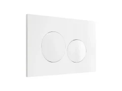 Vente-unique Plaque de commande pour WC avec double touche - Blanche - OPULUS