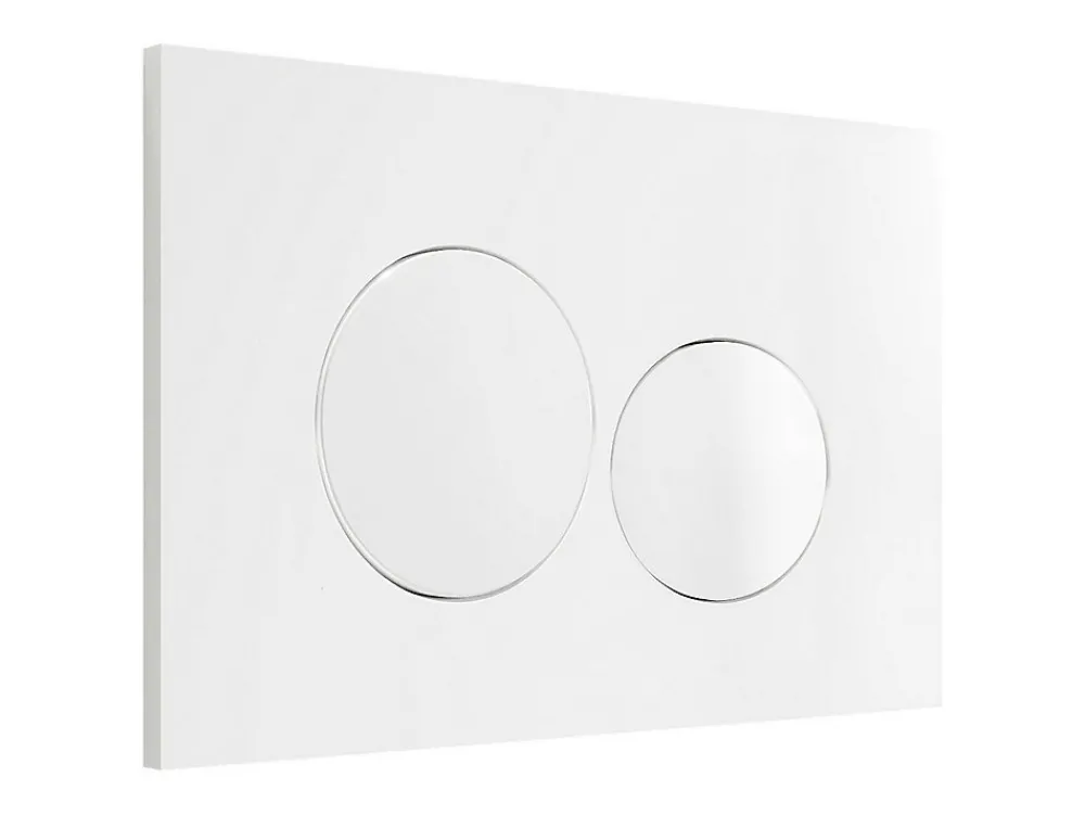 Vente-unique Plaque de commande pour WC avec double touche - Blanche - OPULUS