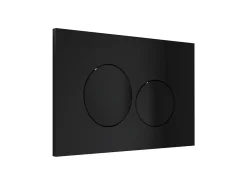Vente-unique Mécanisme De Chasse D'Eau-Plaque de commande pour WC avec double touche - Noir - OPULUS